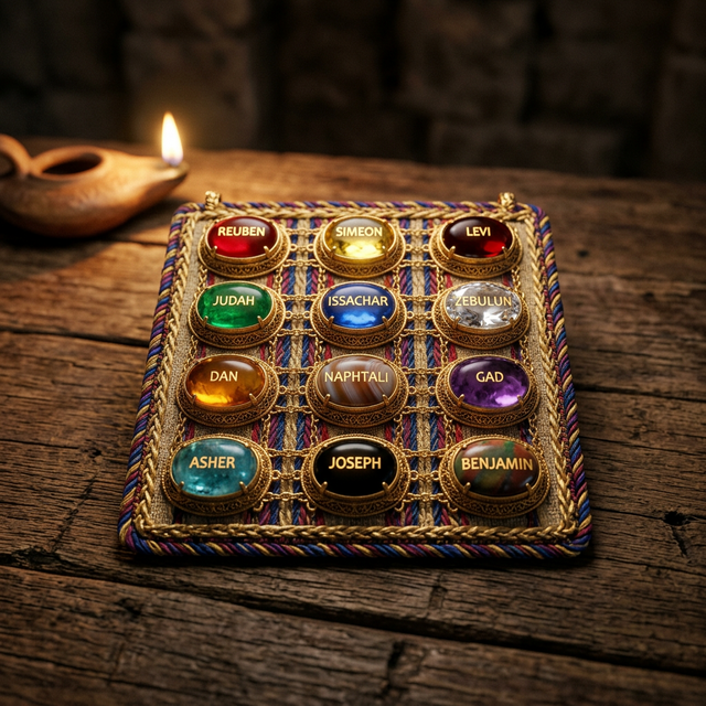 Vestes sacerdotais douradas irradiando glória divina