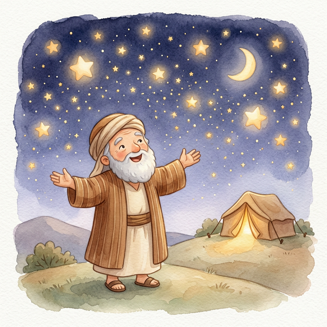 Abraão olhando as estrelas