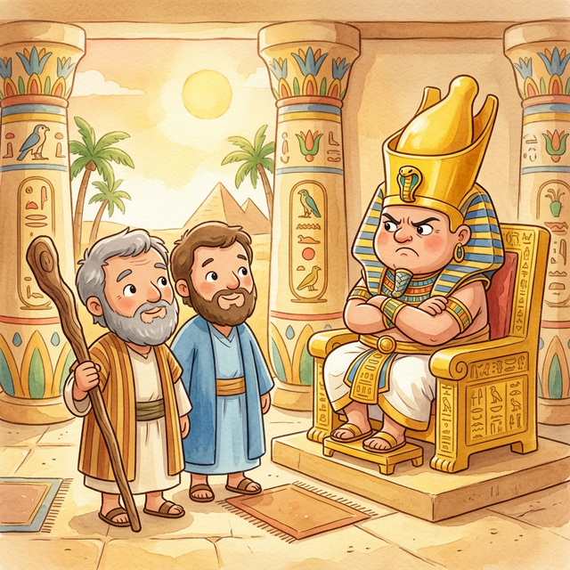 Moisés e Arão diante do faraó